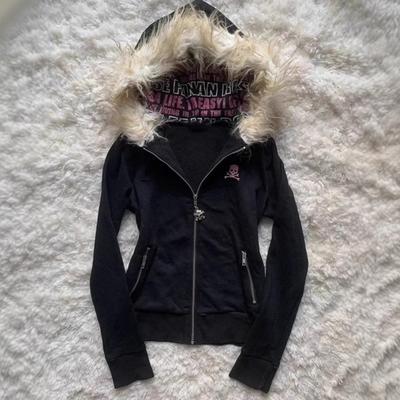 Hoodie Women's Letter  Embroidery Zipper Jacket Fashion Hooded Jacket