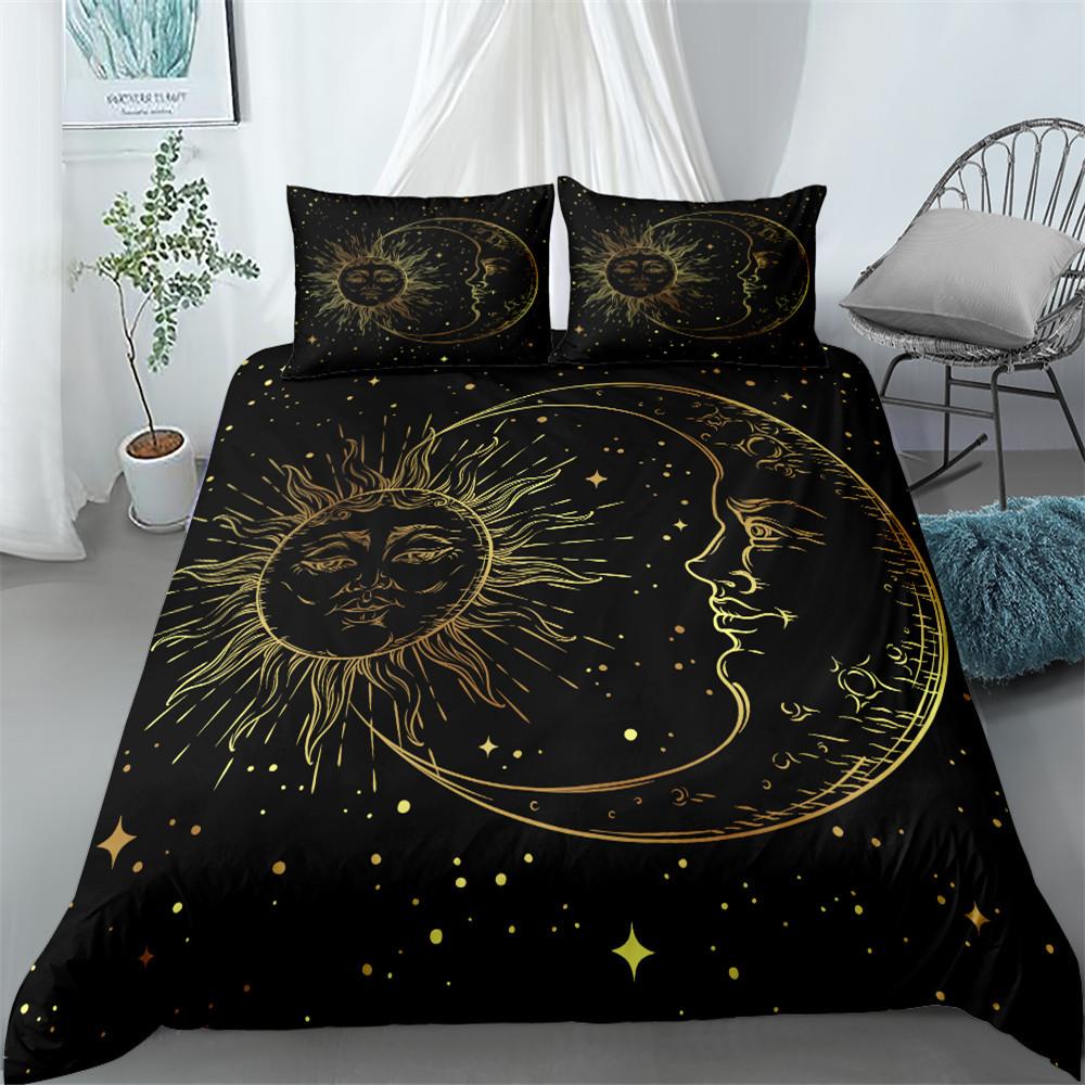Gold Duvet Cover Bedding Set 240x220 Twin Queen King Size Comforter Double Bed Quilt Cover 135 Euro Bed Linen 2 Bedrooms 200x200