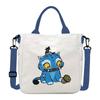 Group Canvas Bag Cartoon Little Illustration Student Collection Handbag Crossbody Shopping Bag