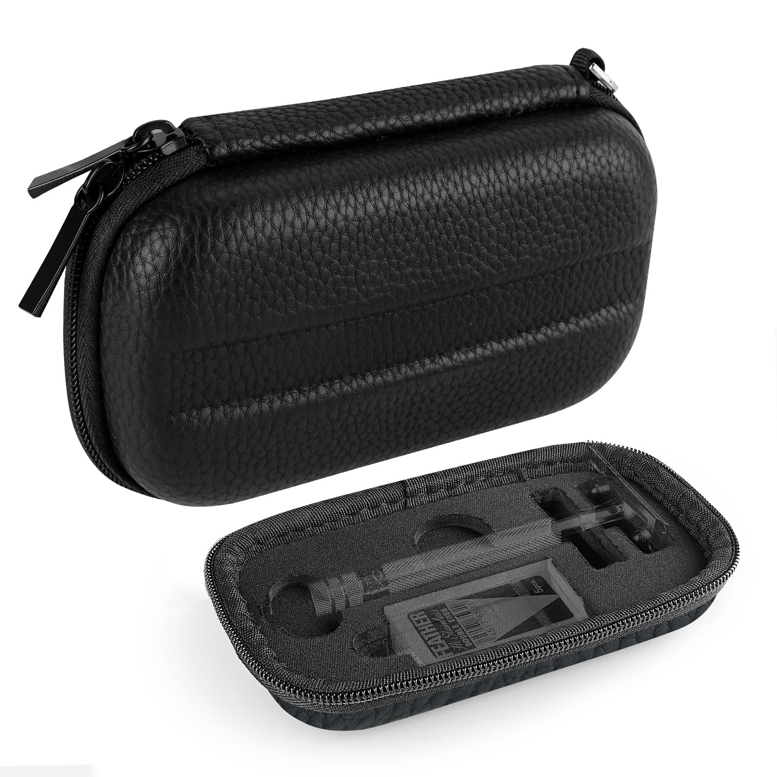 

Linkidea Hard Travel Case Compatible with Vikings, Mercur, and Shaving Revolution Double Edge Safety Razors, Safety Razor & Shaving Attachment Storage