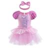 Fantasia Romper Anna Sofia Tutu Dress Headband Princess Aurora Alice Clothes Dress Halloween Party Costumes Outfit