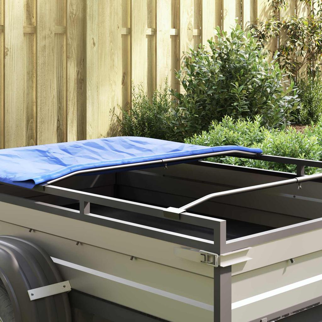 Flat Tarpaulin Bracket for Trailers Silver 102 155 cm Aluminum