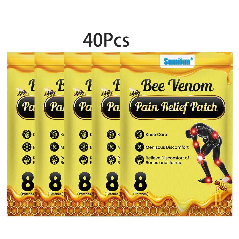 8/24/40Pcs Sumifun Bee Venom Knee Care Patch External Herbal Plaster Relieve Knee Meniscus Bone & Joint Discomfort Skin‑friendly Body Care Sticker