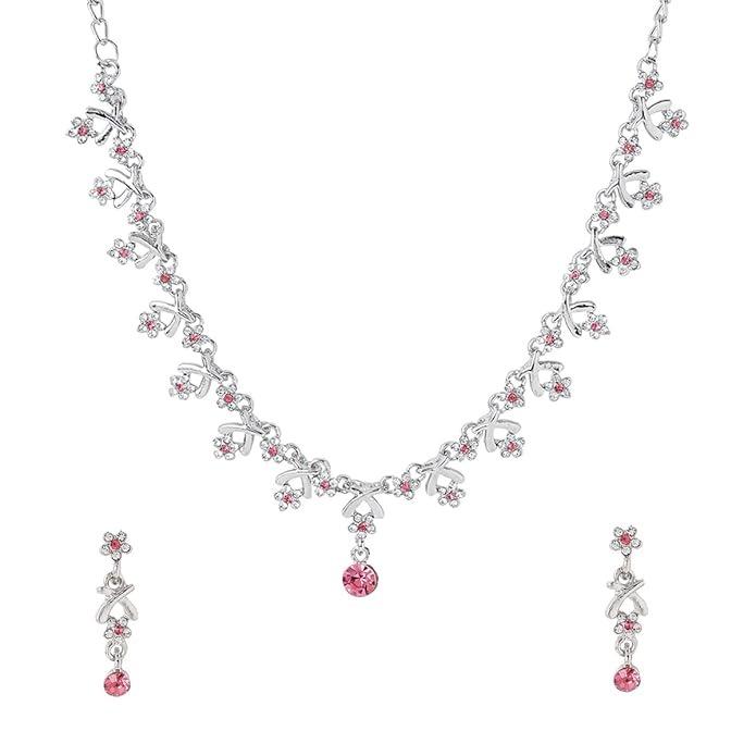 Jewellery Set for Women and Girls Crystal Bridal Jewellery Set for Wedding | Bridal Jewellery Set