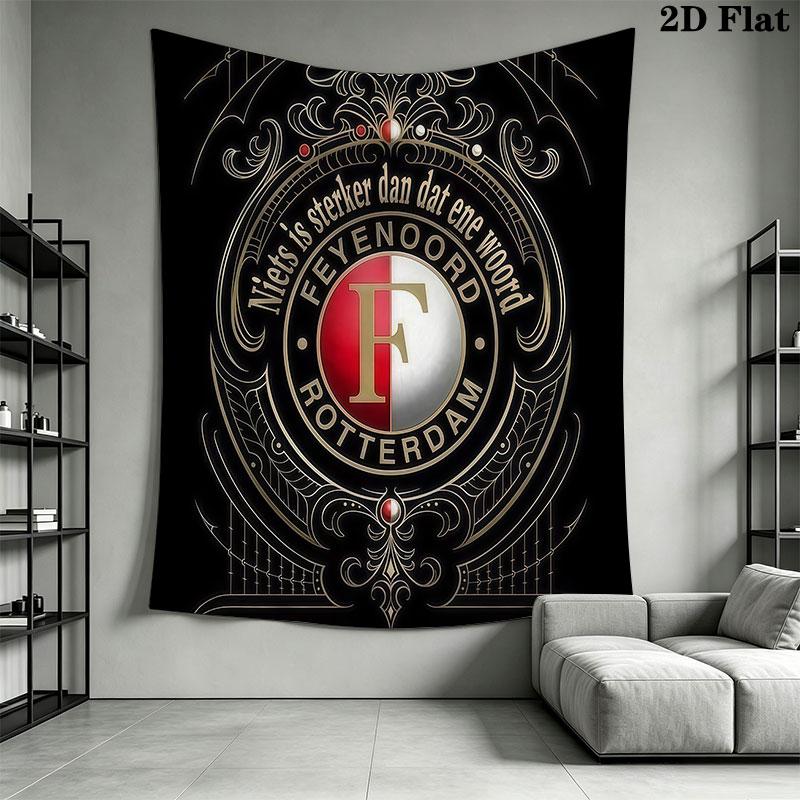 Feyenoord Rotterdam Wall Hanging Printed Fabric Blanket Decorative Tapestries for Bedroom Living Room Home Decor