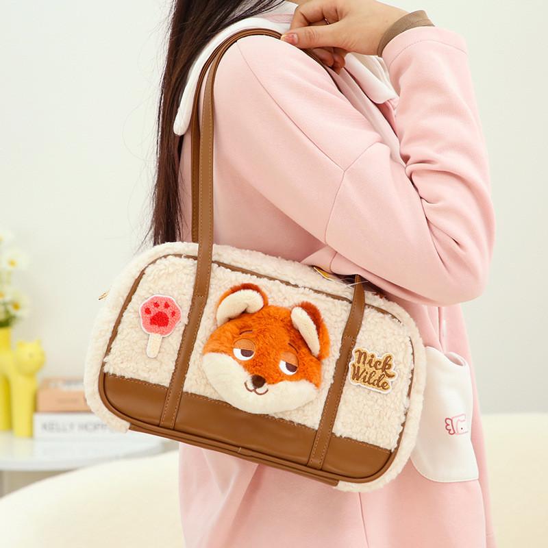 Zootopia Judy Hopps Nick Wilde Plush Single Shoulder Crossbody Bag Gift Cartoon