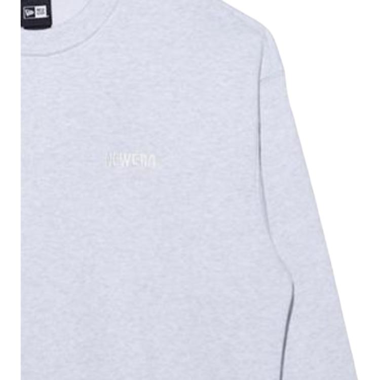 New Era FW22 Solid Color Fleece Lined Long Sleeve Pullover Minimalist Sweatshirt Unisex sweatshirt Gray 13338623