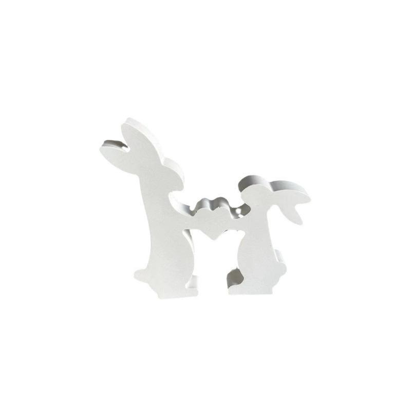 Easter Bunny Couple Rabbit Ornament Mold Cement Gypsum Pouring Silicone Mold Valentine's Day Love Rabbit Molds Home Decoration
