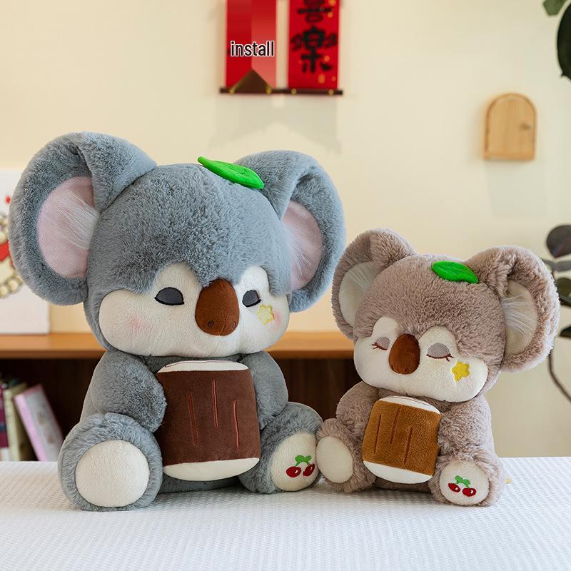 

Adorable Koala Plush Doll - Cute Stuffed Pillow Toy for Kids 30cm 0.35kg сірий колір