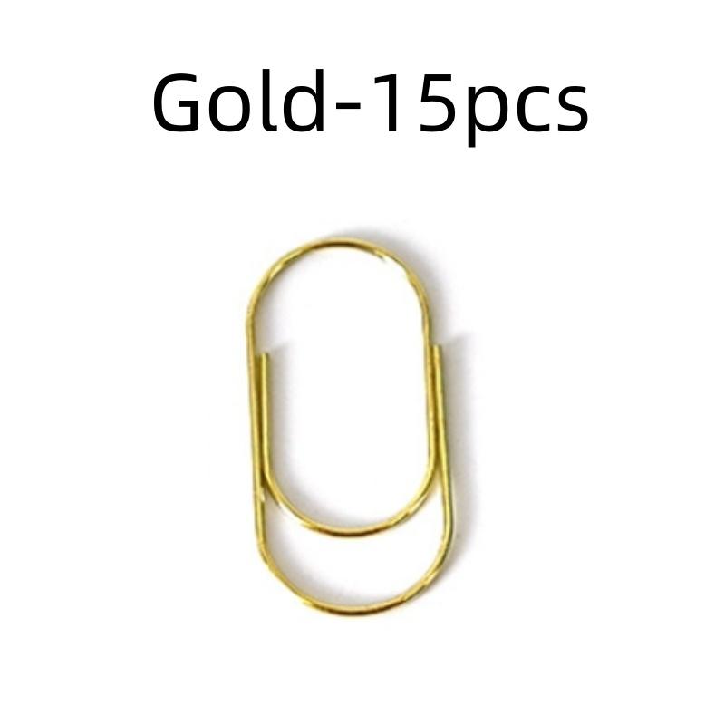 

15pcs Large Size Paper Clips 50x25mm Wide Design 4 Color Options for Documents