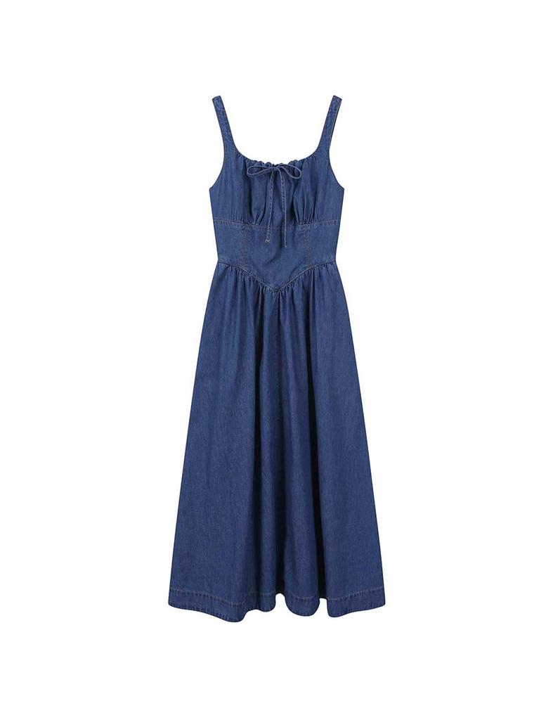 BUCKAROO Women'S Denim Sleeveless Long Dress Indigo