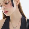 VVV Ribbon Star Chain Drop Surgical Necklace