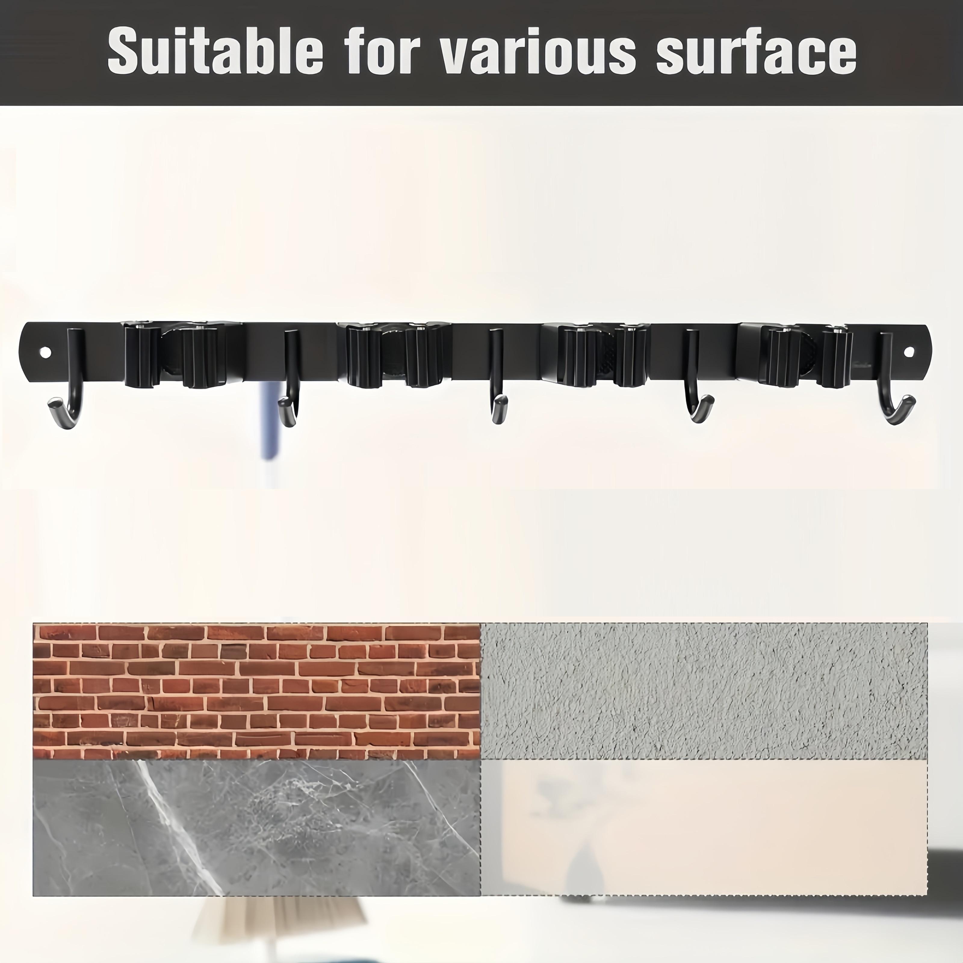 

Настенная стойка-органайзер для садовых инструментов из нержавеющей стали – Держатель для нескольких инструментов с крючками – Компактное хранение для дома, кухни или гаража 4 clips and 5 hooks