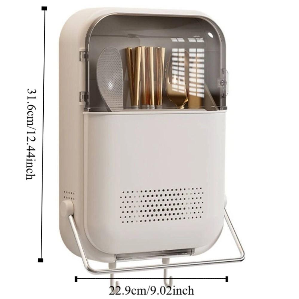 Dustproof Design Flip Top Chopstick Storage Kitchen Wall Mounted Storage Box  Home Storage