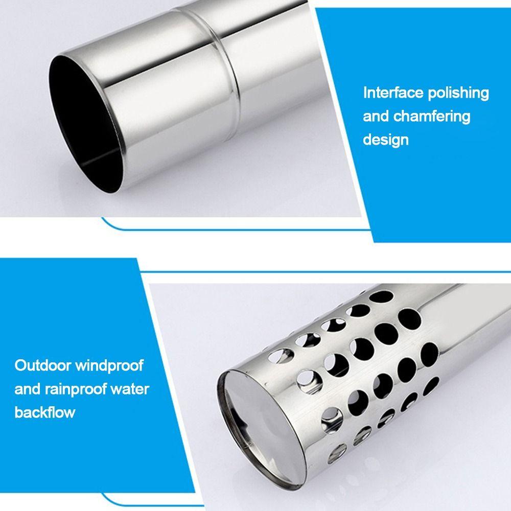 Diameter 6CM Chimney Pipes Stainless Steel Stove Pipes Flue Extension Tube  Tents