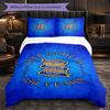 BIRMINGHAM CITY FOOTBALL CLUB 3 Piece Bedding Set Soft Duvet Cover Set with Pillowcases Printed Bedroom Decor Set for Home