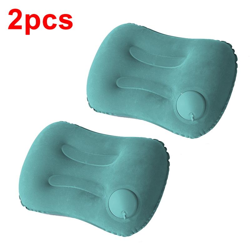 Portable Travels Pillow Air Inflatable Airplane Car Pillows Folding Press Type Bed Pillows Neck Cushion For Home Office Supplies