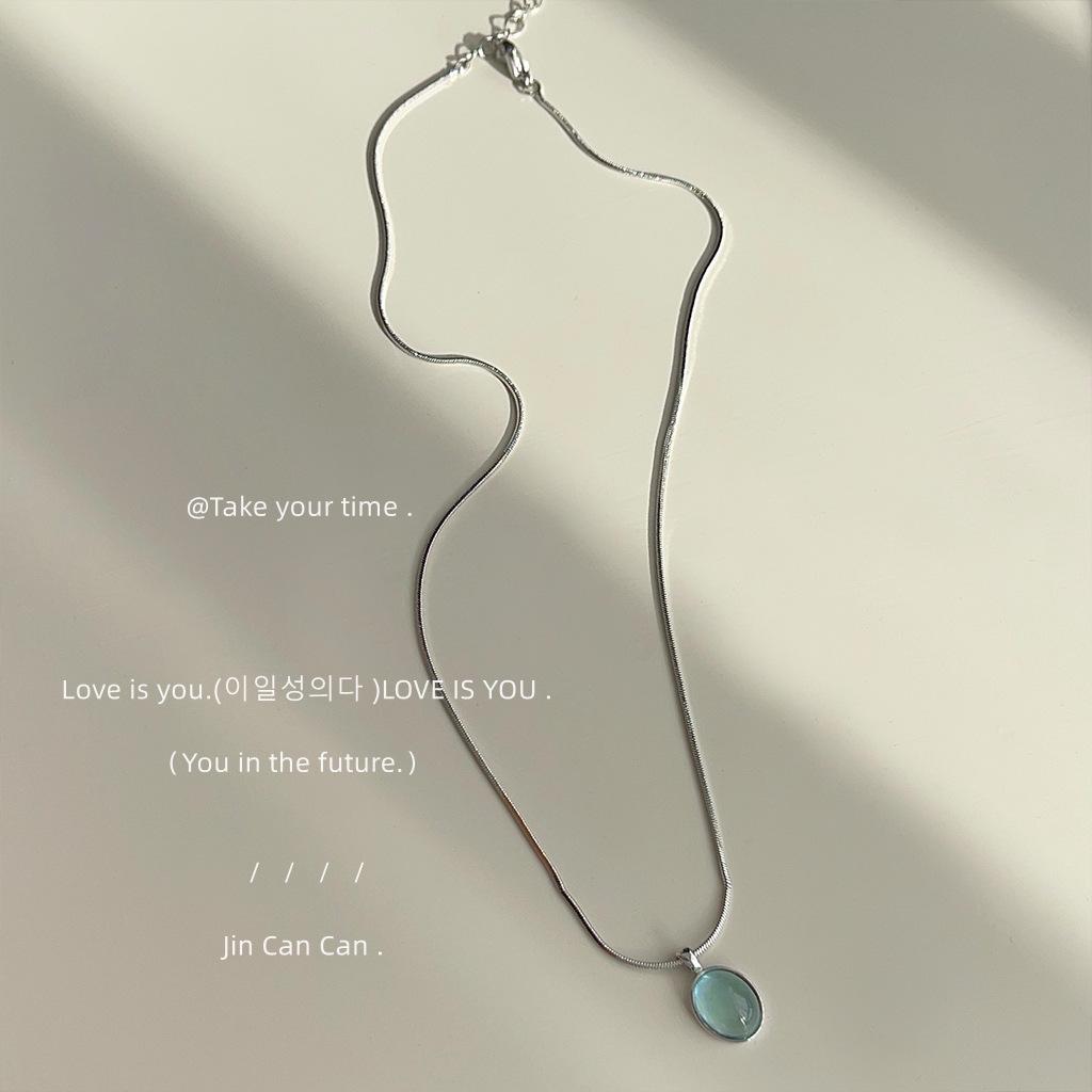 A Niche Oval Versatile Cool Necklace 1 pair