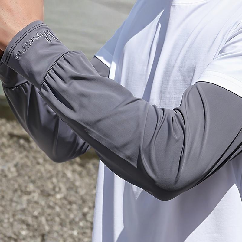 

1 Pair Arm Sleeves Men Cycling Gloves Hand Long Sleeves Driving Arm Cover Summer Woman Men Cool Protection Motorcyclist серый