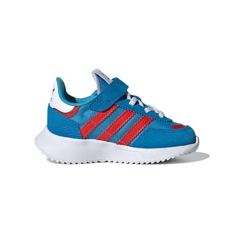 Adidas Originals Retropy F2 CF EL Velcro Sports Casual Non-Slip Wear-Resistant Lightweight Low-Top Walking Shoes Baby Shoes Blue Red GX9217