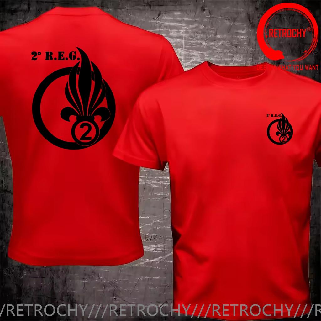 Funny Design French Foreign Legion 2nd Regiunisext Genius 2 Reg Shirt Unisex Fashion Trendy Casual Clothing Stylish Tops Tee Shirt