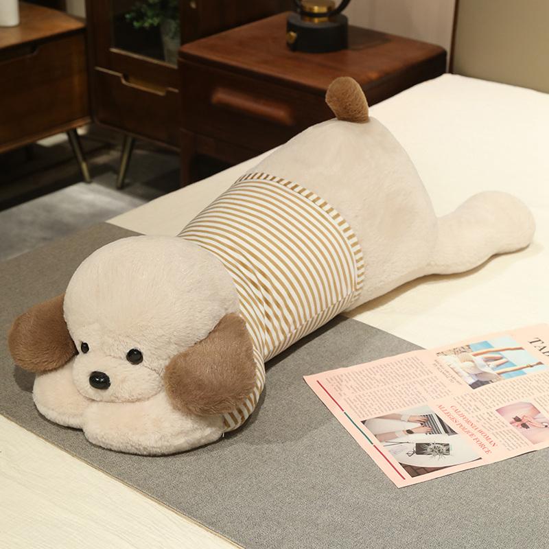 Lying Dog Plush Stuffed Pillow Toy Soft Simulation Puppy Back Cushion Room Decor Birthday Xmas Gift