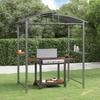 VidaXL Gazebo BBQ with Side Shelves Anthracite 210x114x230cm Steel 360139