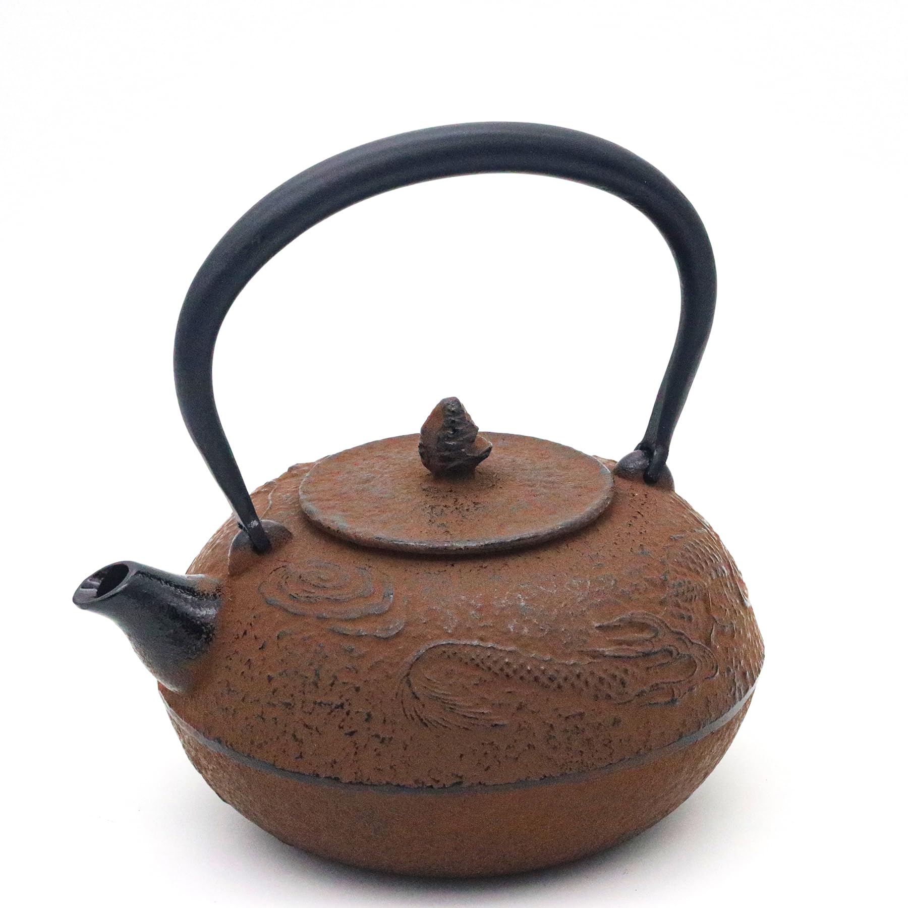 

Nanbu Ironware Iron Kettle, Unryu Style, 1.3L (Induction, Direct Heat, and Gas Stovetop Compatible), Iwate Prefecture, Japan, Traditional Craft