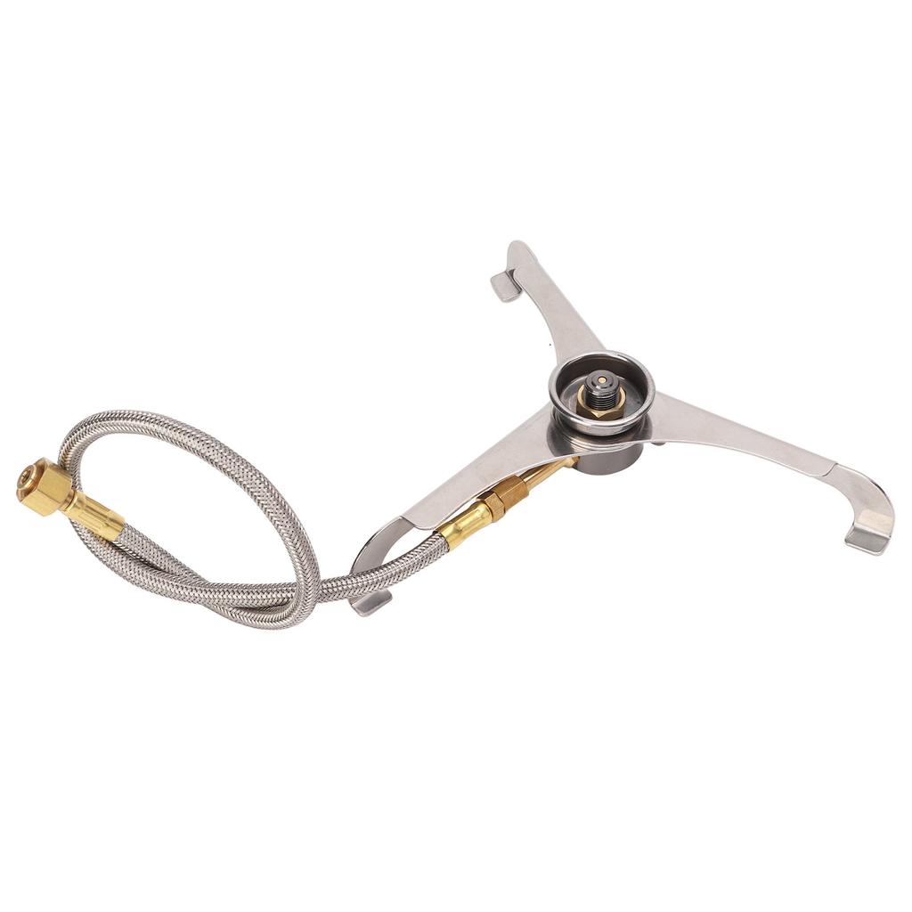 Outdoor Tripod Gas Stove Connector Foldable Heat Resisting Portable Camping Stove Long Tank Converter for Outdoor