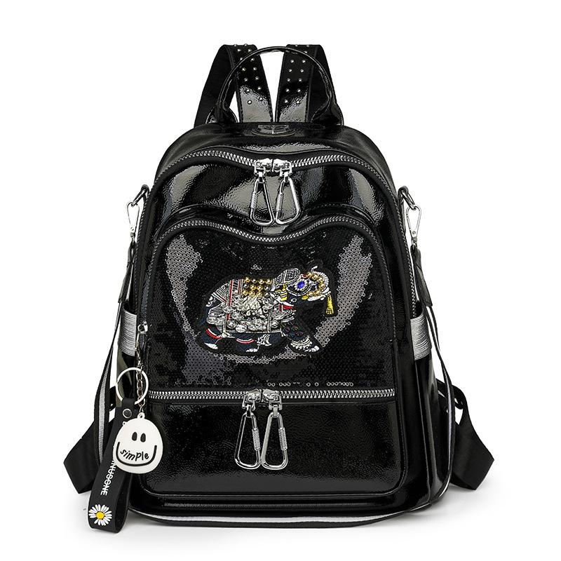 Rucksack Damen Heißer Diamant Pailletten Mode Punk Hohes Gefühl Große Kapazität Reise Persönlichkeit Tasche Baigou Rucksack