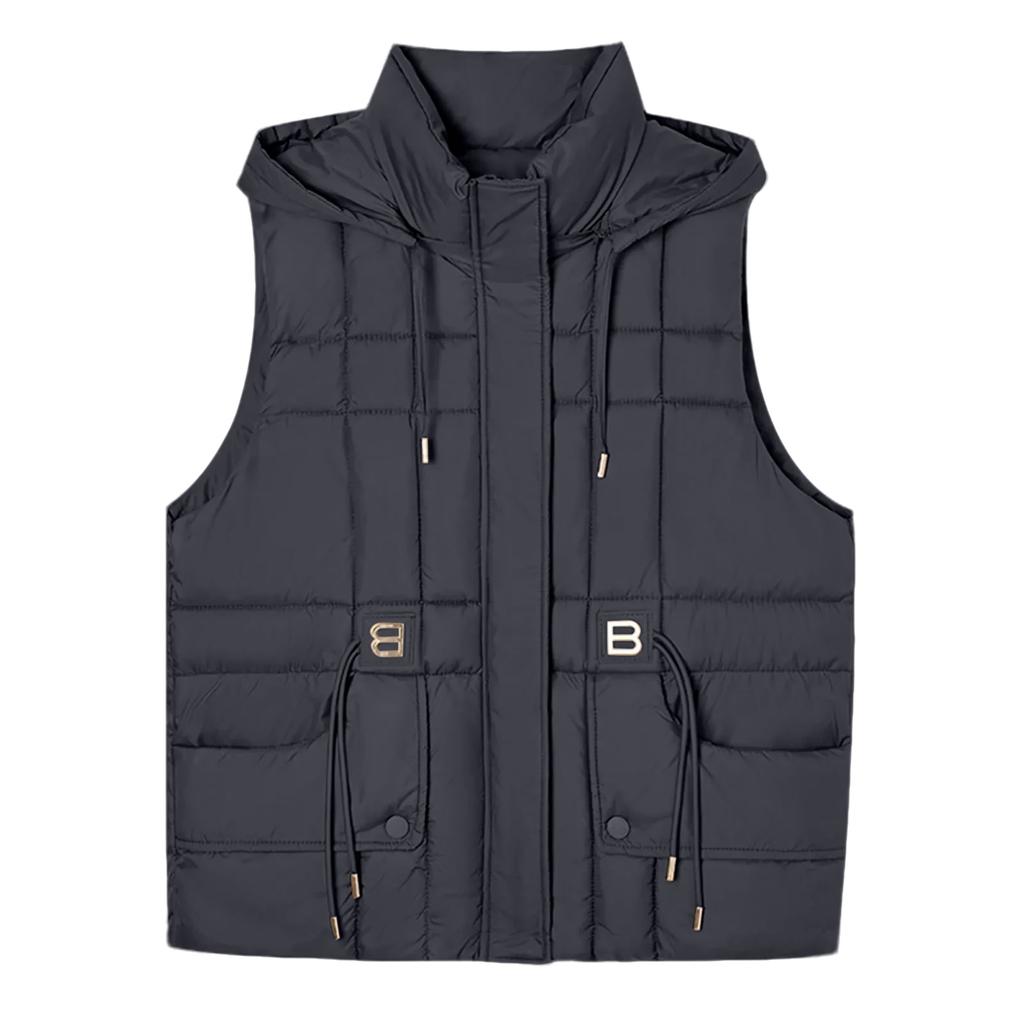 Women's Solid Color Zipper Fashion Pockets Stand-Up Collar Vest Top Coat