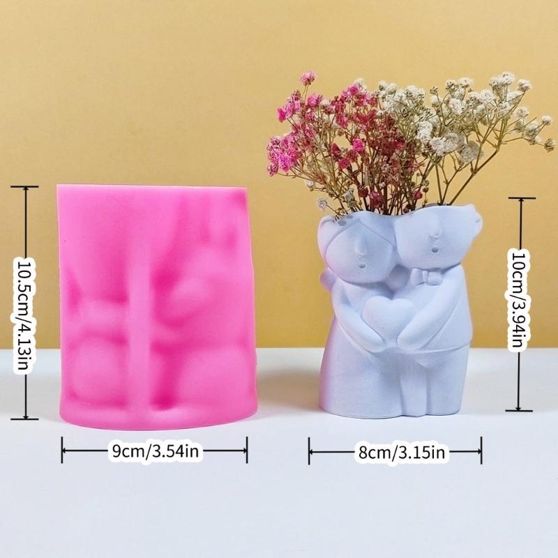 Vase Resin Molds Couple Doll Silicone Mold Succulent Plant Flower Pots Mold Epoxy Resin Casting Mould Home Decorations