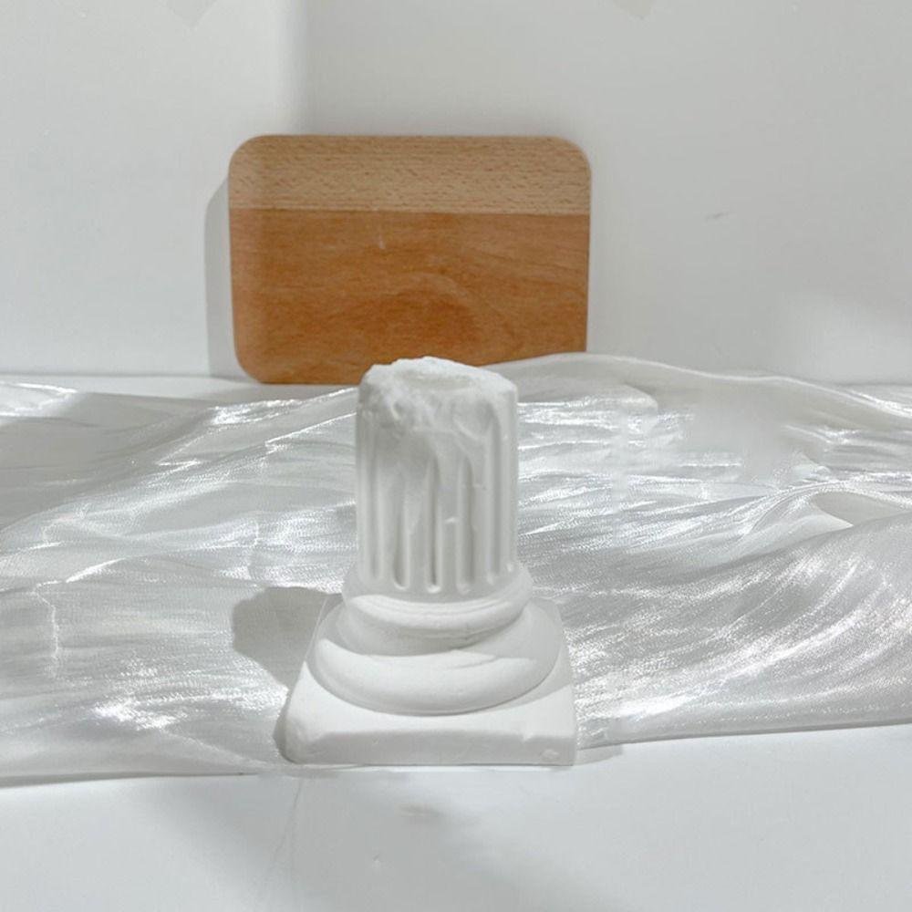 Weißer Gips Römische Säule Ringständer Luxuriöser Ring-Ausstellungsständer Hohe Qualität