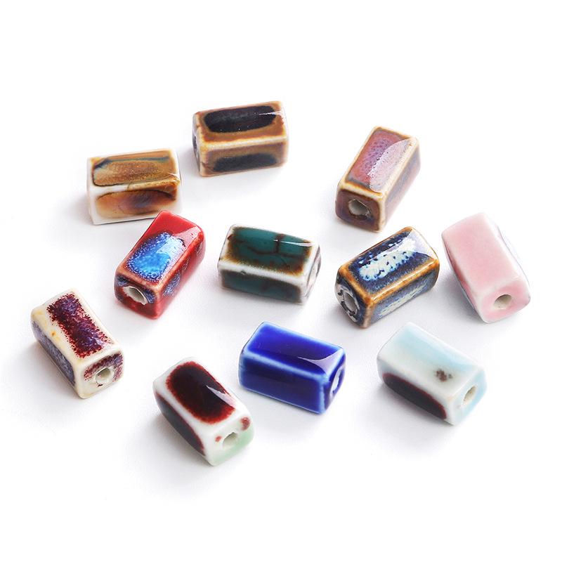 

Silk Red Ceramic Porcelain Beads for Bracelet Weaving