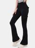 Women High Waist Flare Yoga Pants Butt Lifting Cargo Flare Leggings Soft Workout Trousers