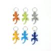 Cartoon Creative Beer Lizard Shape Aluminum Keychains Bottle Opener Corkscrew Openers Keys Ring
