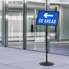 Podium Poster Stand Silver A3 PVC and Steel