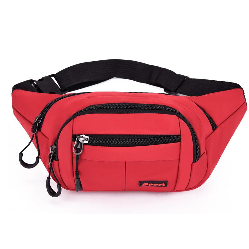 Large-capacity change cashier bag, leather film waterproof couple messenger bag, travel fashion versatile shoulder fanny pack