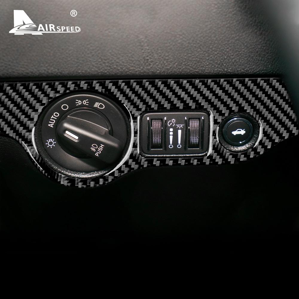 Carbon Fiber for Dodge Charger 2015 2016 2017 2018 2019 2020 2021 2022 2023 Headlight Switch Co-pilot Storage Box Sticker
