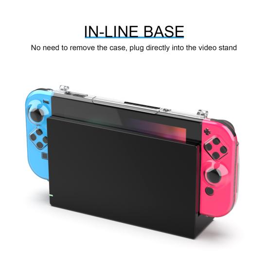 Průhledné ochranné pouzdro Úplný ochranný kryt Anti-Shock Anti-Scratch Snadné plug-in Base Shell Nintendo Switch