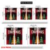 2pcs,2D Plane Printing Minimalist Curtains Winter Christmas Tree1 Versatile Polyester Fabric (without Rod) Decorations Inside