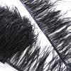6-22Cm Black Ostrich Feathers Trim 1Meter Fluffy Feather Fringe For Crafts Wedding Party Decoration Ribbon Dress Clothing Sewing