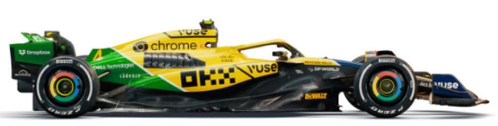 Bburago 143 Scale McLaren F1 Team MCL38 (2024) Monaco GP Senna Special Edition No. 4 L. Norris (Window Box) Finished Model BUR38214NS