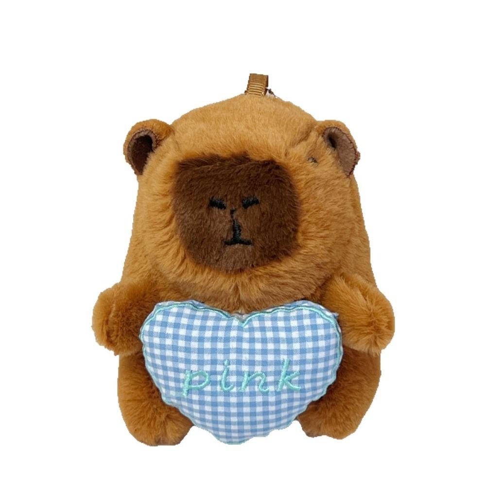 

4,3-дюймові Аксесуари для сумки Плюшевий Мультяшний Брелок Нова Лялька Капібара Прикраси синій