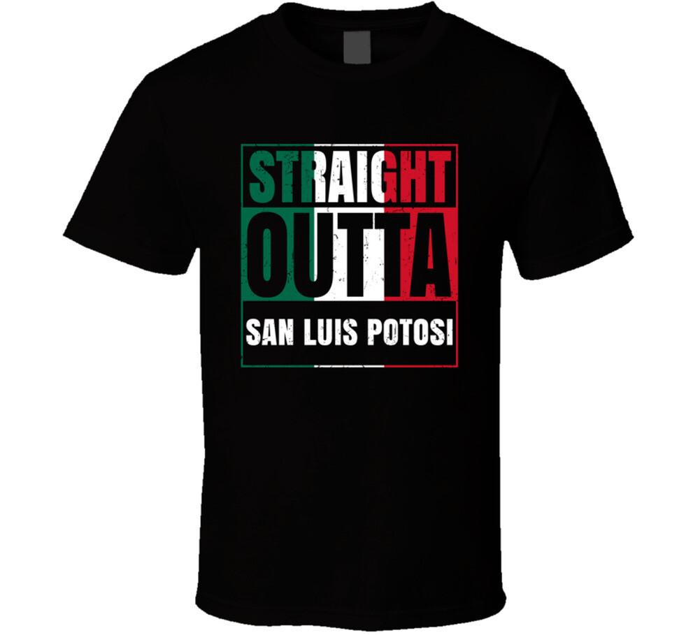 Straight Outta San Luis Potosi Mexican City Mexico Grunge Parody T Shirt XXL