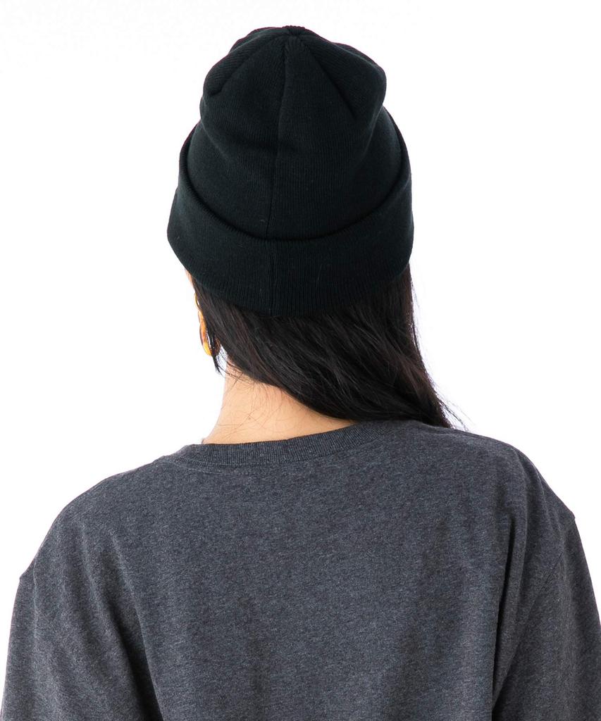 New Era Basic Cuff Knit Free Basic Cuff Black Hat, Black/Metallic Black, Knit,