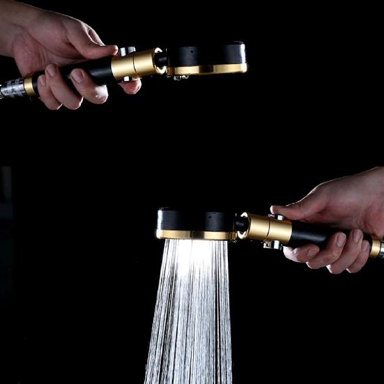 Shower Rose Head Pressurize Handheld Space Aluminum 360 Degree Powerful Shower Head for Shower