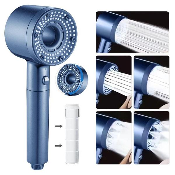 1pc High Pressure Shower Head, Bathroom Powerful Showerhead, 5 Modes Adjustable Shower Nozzle - Multi-Setting Water Flow, Bathroom Accessories