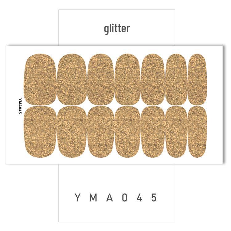 

Waterproof Glitter Solid Color Full Nail and Foot Stickers YMA037-046
