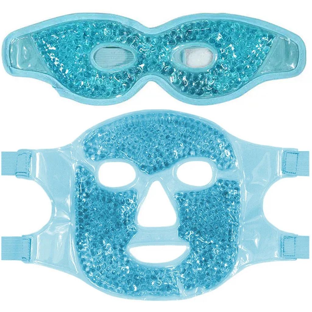 Colding Ice Face Mask & Cooling Eye Mask for Puffy Eyes Gel Bead Eye Mask Facial Care Tools for Facial Relaxation Gift For Women
